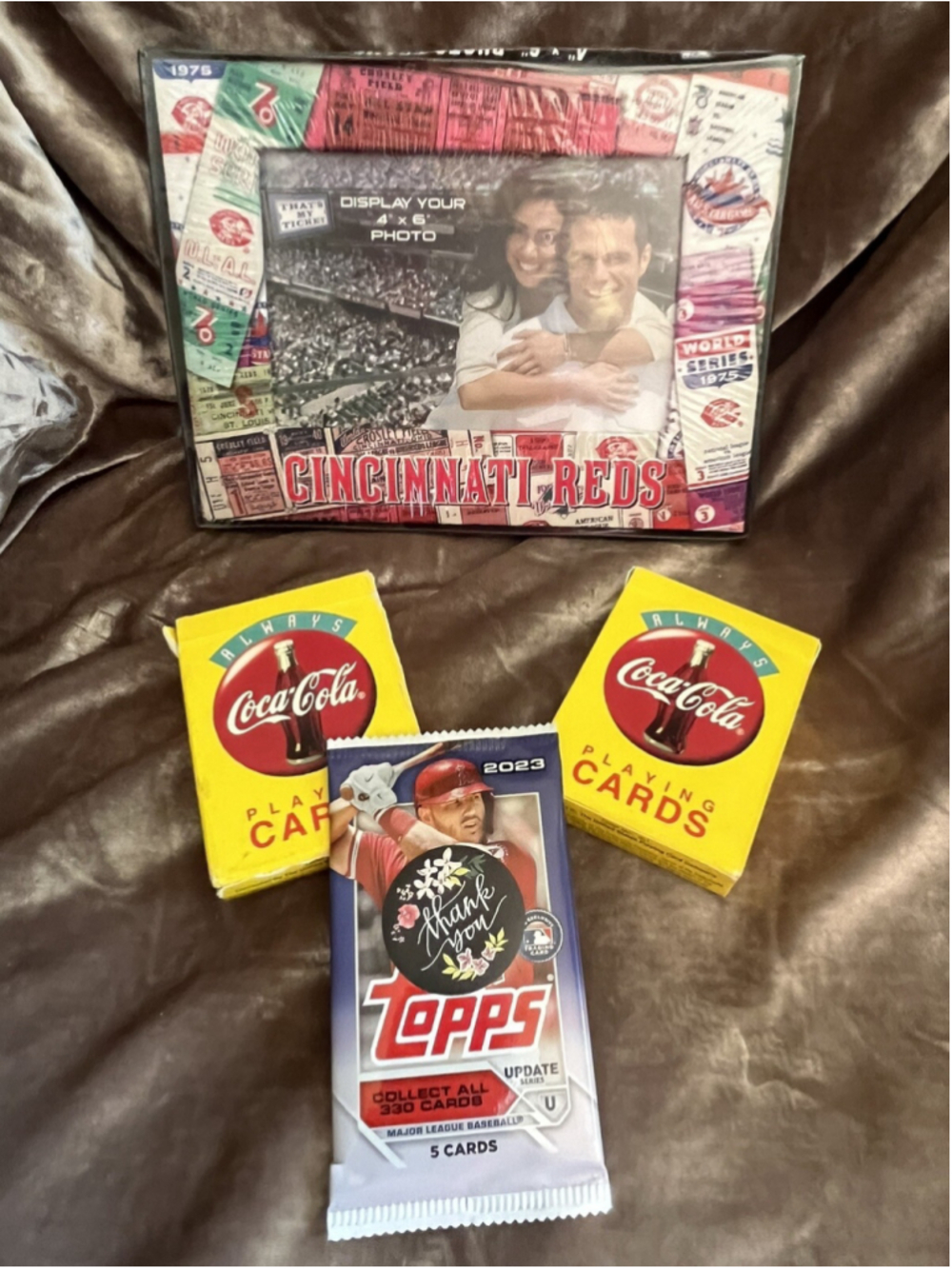 MLB Cincinnati Reds Vintage Ticket Design Frame For 4 x 6 Photo WITH EXTRA'S SEE